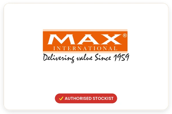 MAX logo – Authorised Stockist, Monika Electric Corporation