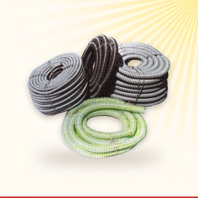 Coil of Ashoflex PVC steel-wire reinforced flexible pipe, Monika Electric Corporation, Ahmedabad