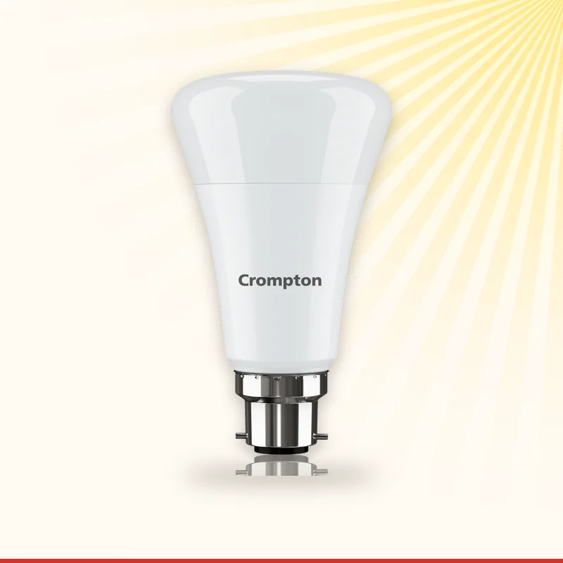 Crompton LED bulbs in B22 and E27 bases at Monika Electric Corporation, Ahmedabad