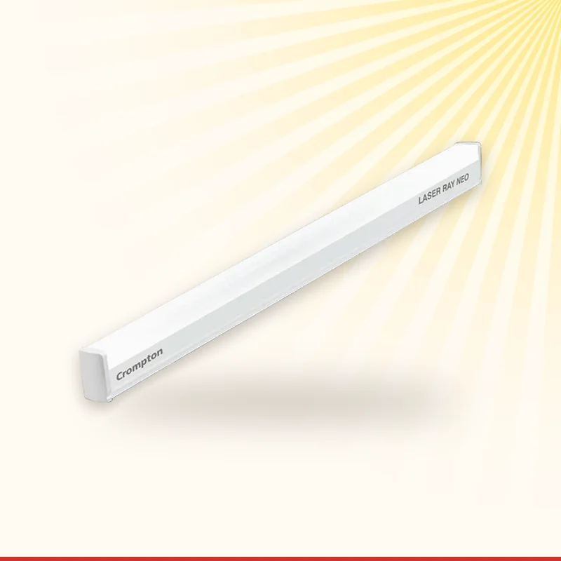 Crompton slim T5 LED batten fitted above a counter, Monika Electric Corporation, Ahmedabad