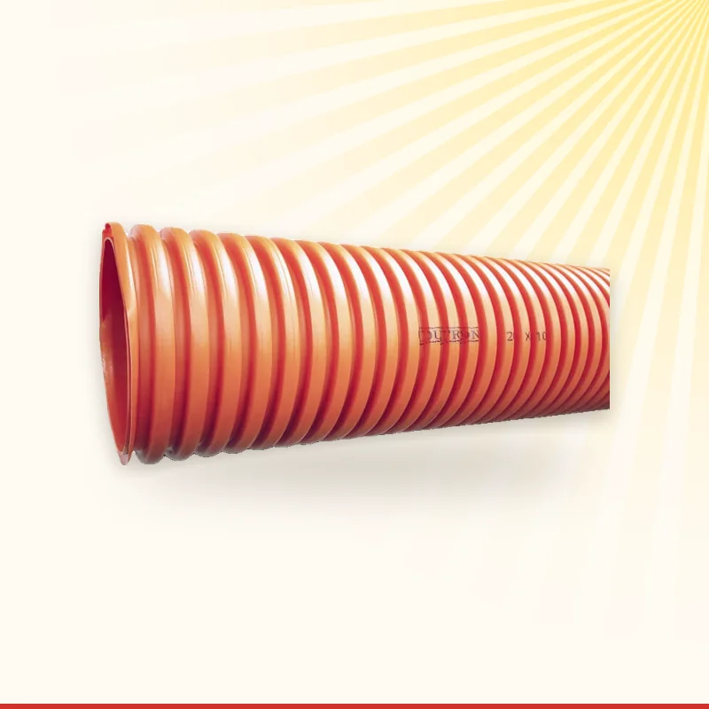 Dutron orange HDPE double wall corrugated (DWC) cable duct pipe, Jainam Enterprise, Ahmedabad