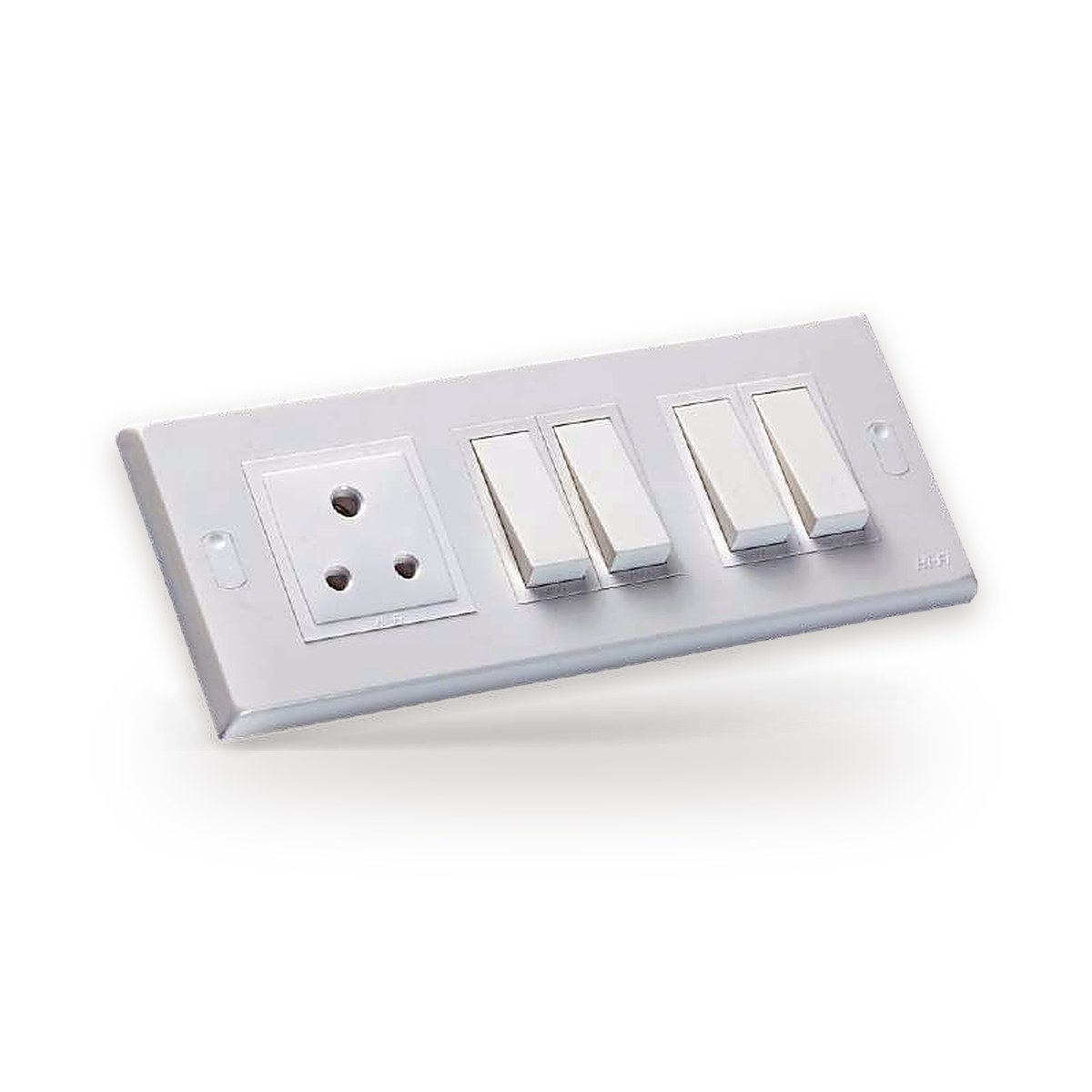Hifi modular socket on a switch board, Monika Electric Corporation, Ahmedabad