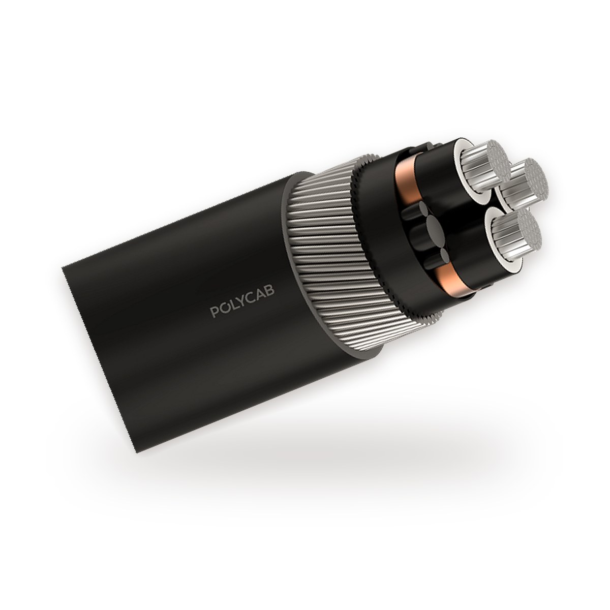Polycab HT XLPE power cable cross-section, Monika Electric Corporation, Ahmedabad
