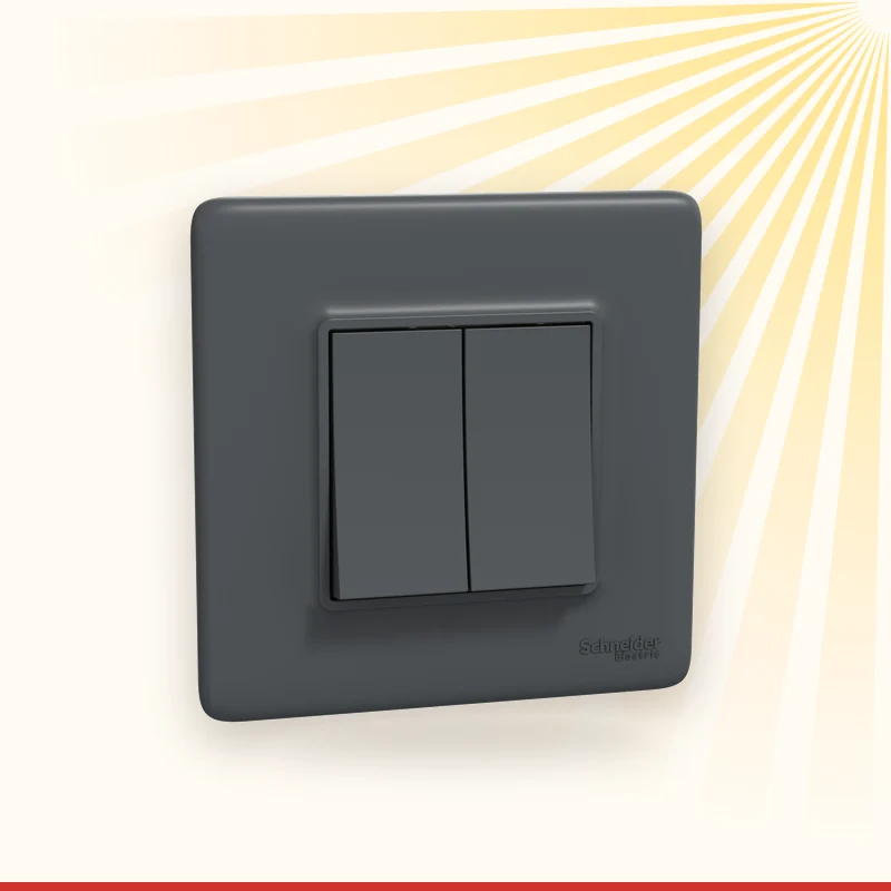 Schneider Electric Miluz Lara switch and cover plate in white