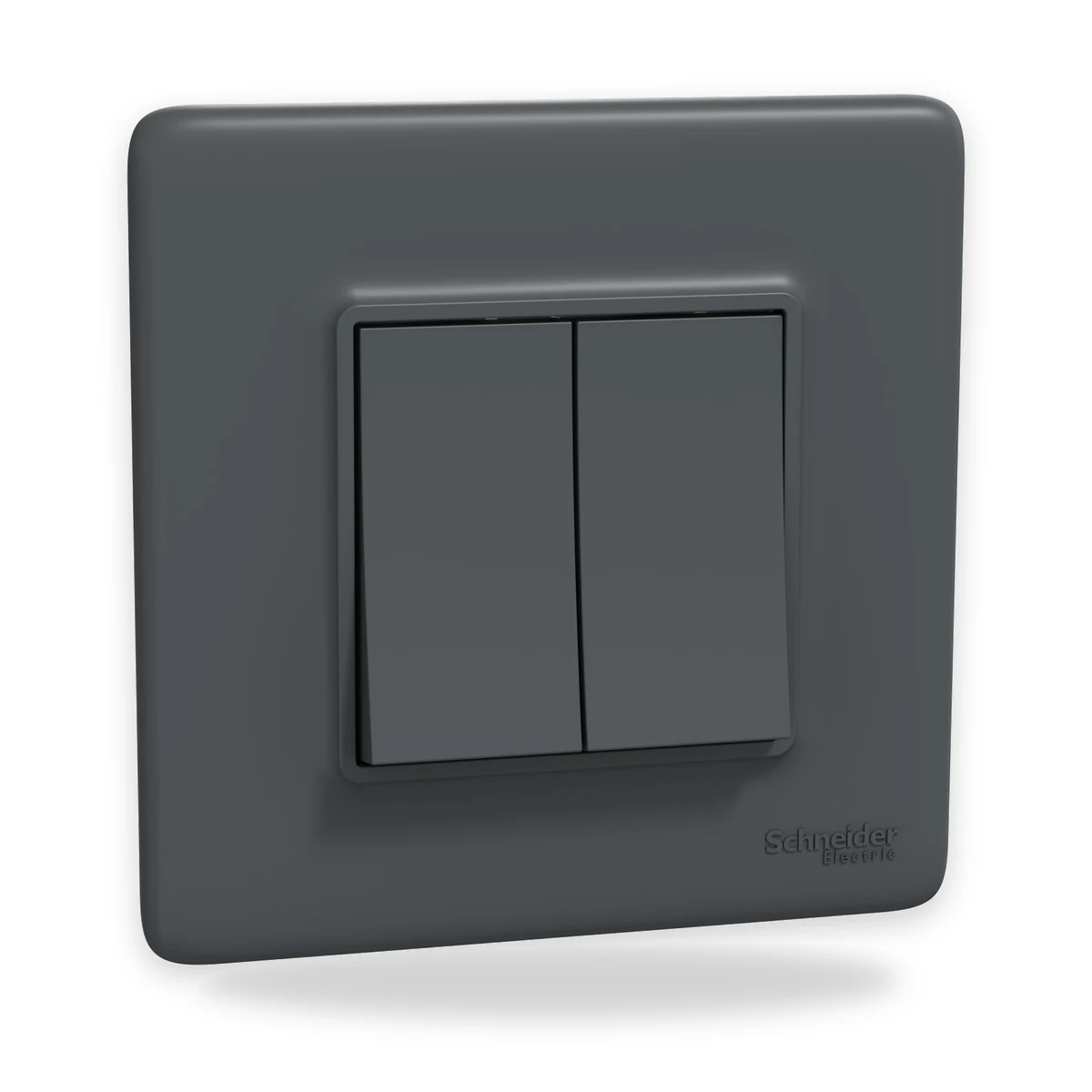 Schneider Electric Miluz Lara switch and cover plate in white