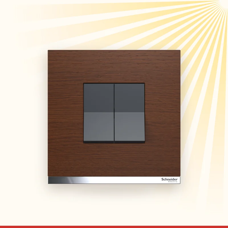 Schneider Electric Unica Pure switch plate in a real-material finish